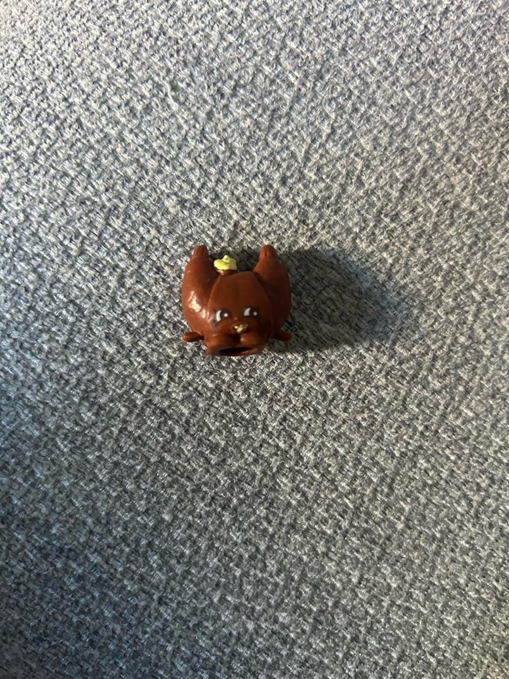 Shopkins Brown Bat Figure with Yellow Accent